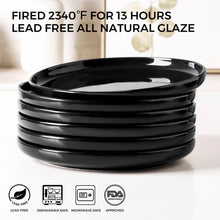 Load image into Gallery viewer, Ceramic Dinner Plates 10.5 Inch Stoneware Set of 6 - ADP003