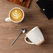 Load image into Gallery viewer, AmorArc 12oz Coffee Mugs, Ceramic Coffee Mugs set of 4 for Man, Woman, Dad, Mom, Modern Coffee Cups with handle for Latte/Cappuccino/Milk/Cocoa. Dishwasher&amp;Microwave Safe, Light Beige
