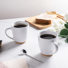 Load image into Gallery viewer, AmorArc 12oz Coffee Mugs, Ceramic Coffee Mugs set of 4 for Man, Woman, Dad, Mom, Modern Coffee Cups with handle for Latte/Cappuccino/Milk/Cocoa. Dishwasher&amp;Microwave Safe, White
