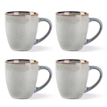 Load image into Gallery viewer, AmorArc Ceramic Coffee Mugs Set of 4, 12oz Stoneware Coffee Mugs Set For Dad Mom Women MEN, Light Weight Coffee Cups for Latte/Tea/Beer/Hot Cocoa, Dishwasher &amp; Microwave Safe,Green Wheat
