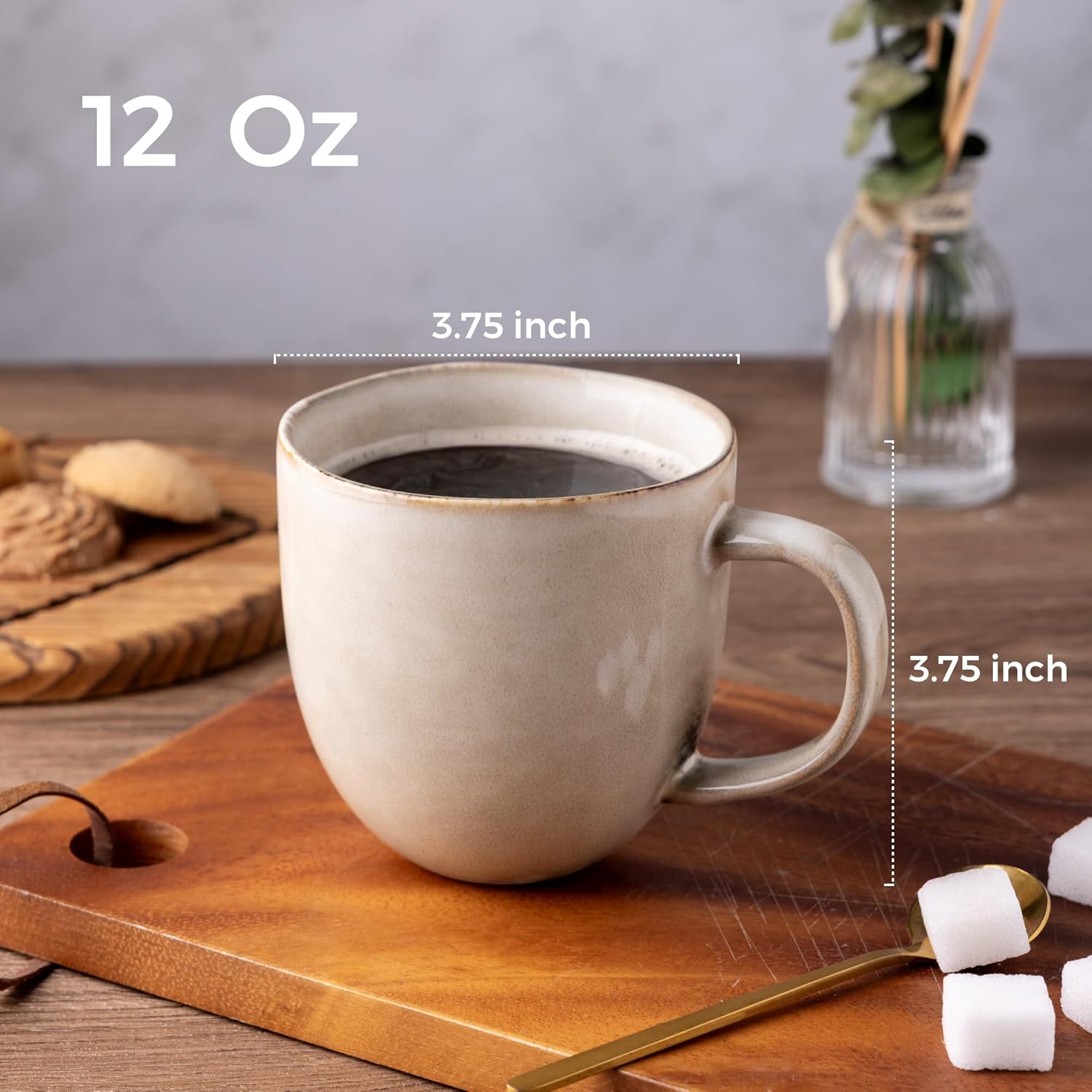 AmorArc 12oz Coffee Mugs, Ceramic Coffee Mugs set of 6 for Man, Woman, Dad,  Mom, Modern Coffee Mugs with handle for Latte/Cappuccino/Milk/Cocoa. ...