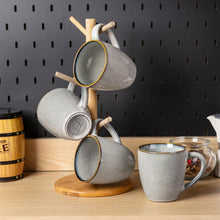 Load image into Gallery viewer, AmorArc Ceramic Coffee Mugs Set of 4, 12oz Stoneware Coffee Mugs Set For Dad Mom Women MEN, Light Weight Coffee Cups for Latte/Tea/Beer/Hot Cocoa, Dishwasher &amp; Microwave Safe,Green Wheat
