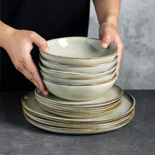 Load image into Gallery viewer, AmorArc Ceramic Cereal Bowls Set of 6, 24 oz Handmade Stoneware Bowls Set for Cereal Soup Salad, Stylish Kitchen bowls for Meal, Dishwasher &amp; Microwave Safe, Reactive Glaze-Reactive Color
