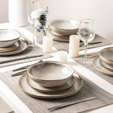 Load image into Gallery viewer, AmorArc Ceramic Dinnerware Sets,Handmade Reactive Glaze Stoneware Plates and Bowls Sets,Highly Chip and Crack Resistant | Dishwasher &amp; Microwave Safe Dishes Set,Service for 8 Set(24pc),Cappuccino
