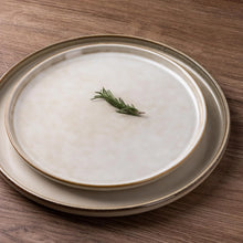 Load image into Gallery viewer, AmorArc Ceramic Dinnerware Sets for 4, 12 Pieces Stoneware Plates and Bowls Sets, Scratch Resistant Dishes, Dishwasher &amp; Microwave Safe, Reactive Glaze-Cappuccino (Service for 4)
