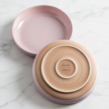Load image into Gallery viewer, AmorArc 8.75'' Large Ceramic Pasta Bowls, 36oz Handpainted Stoneware Bowls Set of 4, Microwave&amp;Dishwasher Safe Bowls with Rustic Terracotta Underside for Pasta Salad, Cloud Pink
