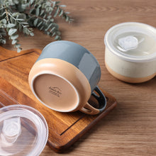 Load image into Gallery viewer, AmorArc Ceramic Soup Mugs with Handles and Lids,24 OZ Soup Cups Set of 4 with Terracotta Underside,Mug Bowls with Spoon for Soup/Cereal/Salad/Noodles/Ramen/Microware &amp;Dishwasher Safe-Colorful
