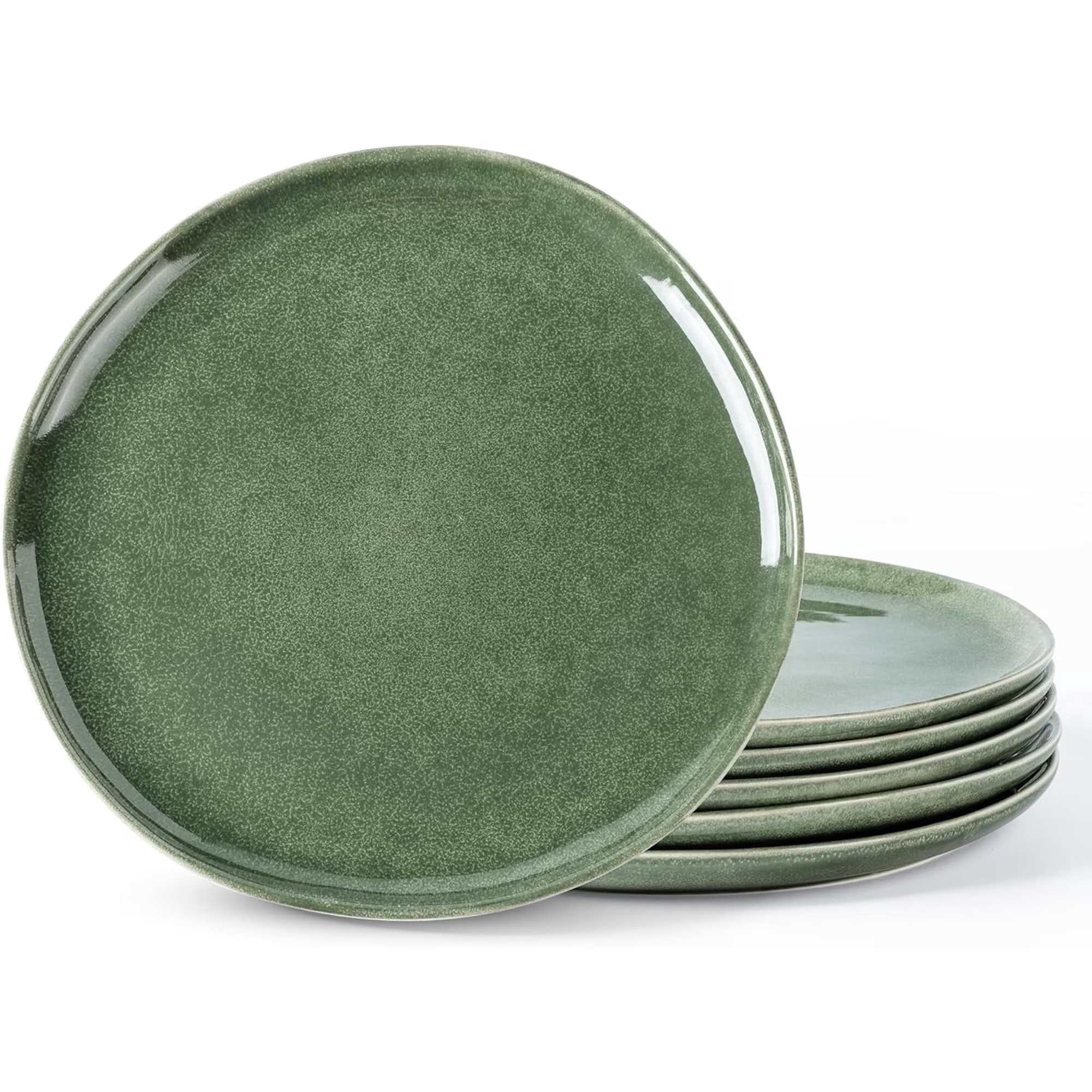 AmorArc Ceramic Plates Set of 6, 8.5 Inch Handmade Reactive Glaze Ston