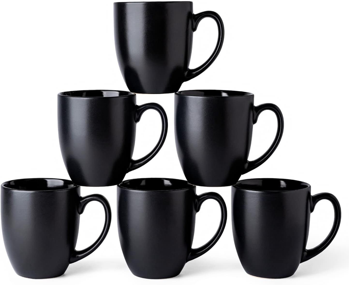 AmorArc 16oz Coffee Mugs Set of 6, Large Ceramic Coffee Mugs for Men W