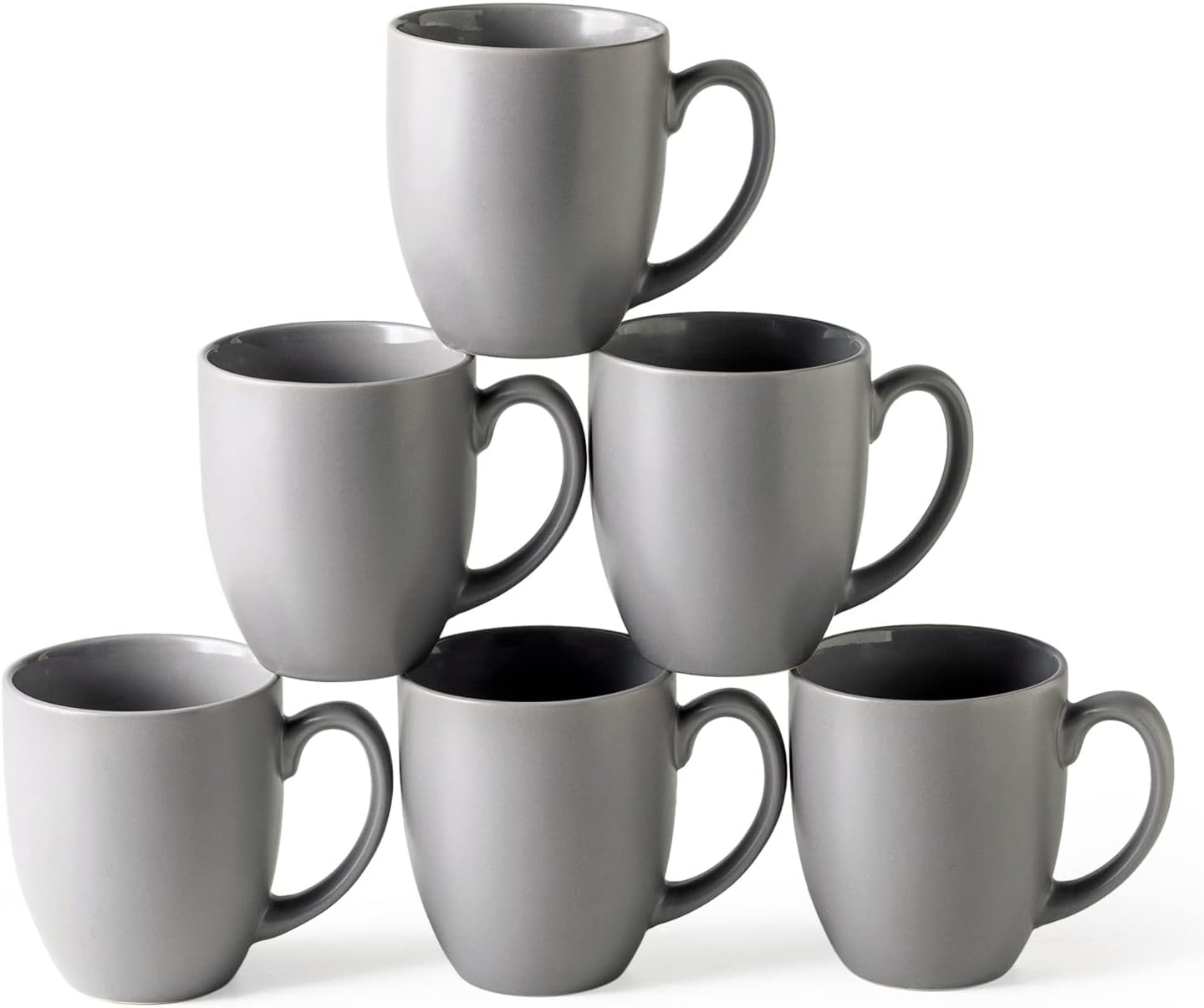 AmorArc 16oz Coffee Mugs Set of 6, Large Ceramic coffee mugs with larg