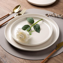 Load image into Gallery viewer, AmorArc Ceramic Dinnerware Sets for 8, 24 Pieces Handpainted Plates and Bowls Set with Rustic Terracotta Underside, Scratch Resistant Stoneware Dishes Set, Dishwasher &amp; Microwave Safe,Light Beige
