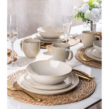 Load image into Gallery viewer, AmorArc Ceramic Dinnerware Sets,Handmade Reactive Glaze Stoneware Plates and Bowls Sets,Highly Scratch Resistant | Dishwasher &amp; Microwave Safe Dishes Set,Service for 4 (12pc)-Wheat
