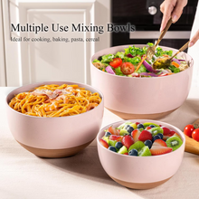 Load image into Gallery viewer, AmorArc Ceramic Mixing Bowls|Nesting Bowls Set of 3 for Kitchen|Stoneware Serving Bowls with Rustic Terracotta Underside for Mixing,Cooking,Baking,Salad| Microwave &amp; Dishwasher Safe 4.6/2.8/1.3 Qt
