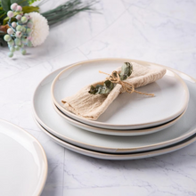 Load image into Gallery viewer, AmorArc Ceramic Plates Set of 6, 8.5 Inch Handmade Reactive Glaze Stoneware Plates set for Dessert, Salad, Appetizer, Dinner, Microwave &amp; Dishwasher Safe, Scratch Resistant-Reactive Color
