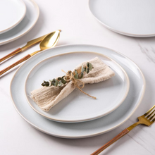 Load image into Gallery viewer, AmorArc Ceramic Plates Set of 6, 8.5 Inch Handmade Reactive Glaze Stoneware Plates set for Dessert, Salad, Appetizer, Dinner, Microwave &amp; Dishwasher Safe, Scratch Resistant-Reactive Color

