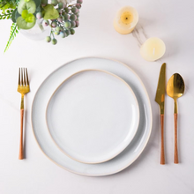 Load image into Gallery viewer, AmorArc Ceramic Plates Set of 6, 8.5 Inch Handmade Reactive Glaze Stoneware Plates set for Dessert, Salad, Appetizer, Dinner, Microwave &amp; Dishwasher Safe, Scratch Resistant-Reactive Color
