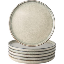 Load image into Gallery viewer, AmorArc Ceramic Plates Set of 6, 8.5 Inch Reactive Glaze Stoneware Plates set, Dessert, Salad, Appetizer, Small Dinner, Microwave, Dishwasher Safe, Scratch Resistant Dishes Set for Kitchen
