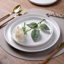 Load image into Gallery viewer, AmorArc Ceramic Dinnerware Sets for 6, 18 Pieces Handpainted Plates and Bowls Set with Rustic Terracotta Underside, Scratch Resistant Stoneware Dishes Set, Dishwasher &amp; Microwave Safe, White
