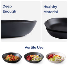 Load image into Gallery viewer, Wavy Rim Large Pasta/Salad Serving Bowls 38OZ Set of 4- APB005
