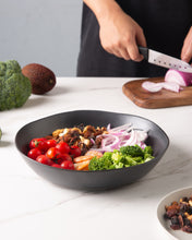 Load image into Gallery viewer, Wavy Rim Large Pasta/Salad Serving Bowls 38OZ Set of 4- APB005
